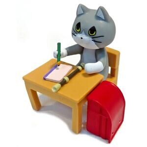 Neko Cat In Elementary School Gachapon Miniature Set Toy